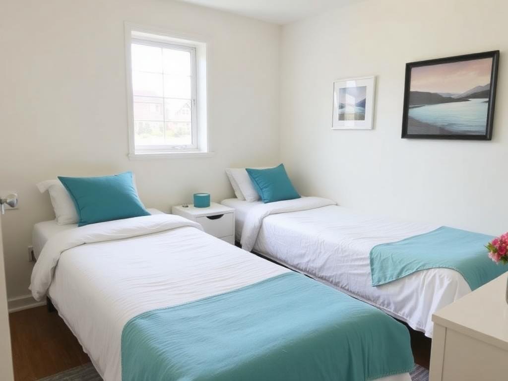 Tidy, comfortable twin-bed senior room